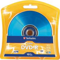 Verbatim 97513 AZO DVD-R 4.7GB 16x Color 10PK